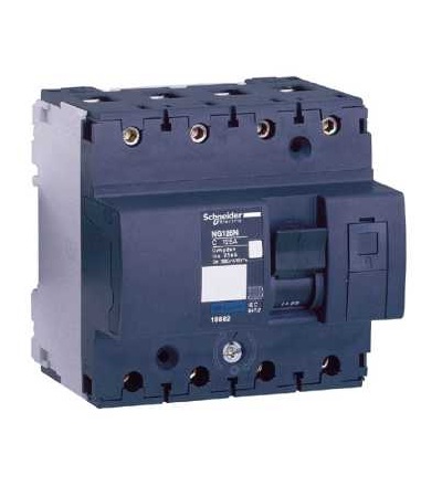18829 NG125, jistič, NG125L, 4p, 80A, char. C, Schneider Electric