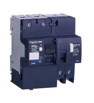 19011 NG125, chráničová spoušť, Vigi NG125, 2p, 63A, 30mA, Schneider Electric