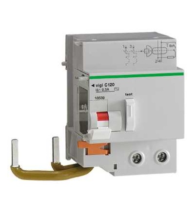 26613 Chráničová spoušť Vigi C60, 2p, 63A, 220..415V, 0,3A, třída AC, Schneider Electric