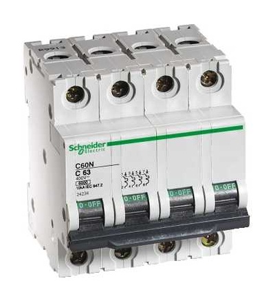 24033 Modulární jistič C60N, 4p, 13A, char. B, Schneider Electric