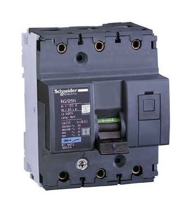 18644 NG125, jistič, NG125N, 3p, 125A, char. C, Schneider Electric