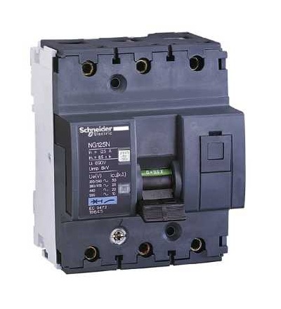 18639 NG125, jistič, NG125N, 3p, 63A, char. C, Schneider Electric