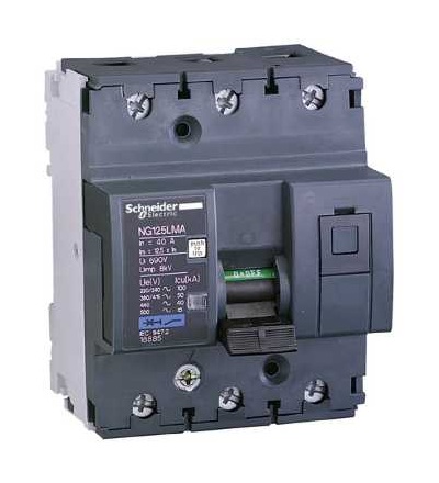 18880 NG125, jistič, NG125LMA, 3p, 6,3A, char. MA, Schneider Electric