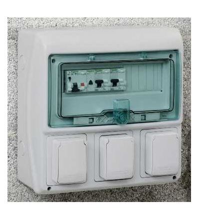 13180 Vývodová Kaedra, 3 otvorů, 1x12modulů, 340x335mm, Schneider Electric