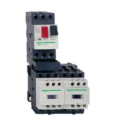 GV2DM232BL Kombinace mot.jističe GV2-ME a reverz. Stykače D, 15kW/400V, 24V DC,sníž.přík., Schneider Electric