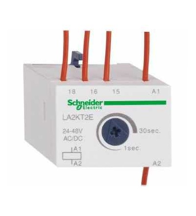 LA2KT2E TeSys K -časově zpožděné pomocné kontakty, 1 Z/V, 24...48 V, 1…30s, Schneider Electric