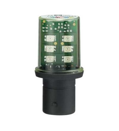 DL1BDB6 Chráněná LED žárovka s BA15d základnou-trvalý-modrá-24 V, Schneider Electric