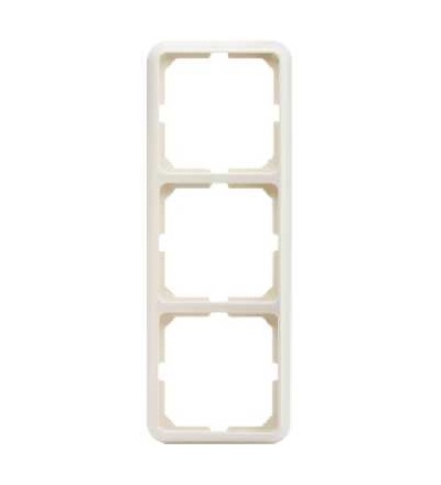 204300 ELSO Fashion, cover frame, horizon/verti, 3 gangs, duro, oyster white, Schneider Electric