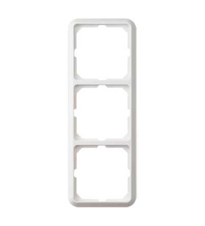 204304 ELSO Fashion, cover frame, horizon/verti, 3 gangs, duro, pure white, Schneider Electric