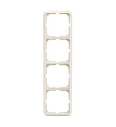 204400 ELSO Fashion, cover frame, horizon/verti, 4 gangs, duro, oyster white, Schneider Electric