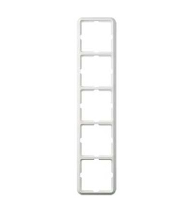 204504 ELSO Fashion, cover frame, horizon/verti, 5 gangs, duro, pure white, Schneider Electric