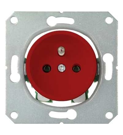 225619 Zásuvka s clonkami, 230V, červená, Schneider Electric