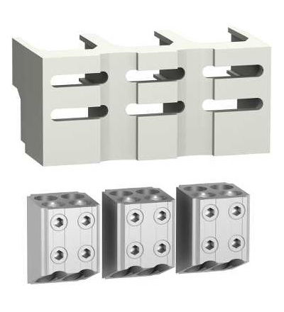 33640 3 svorky pro neuprav. kabely-pro 4x240mm2-neupravené kabely a 1 kryt konektoru, Schneider Electric