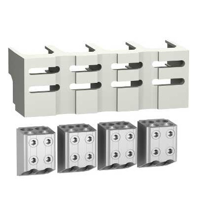 33641 4 svorky pro neuprav. kabely-pro 4x150mm2-neupravené kabely a 1 kryt konektoru, Schneider Electric