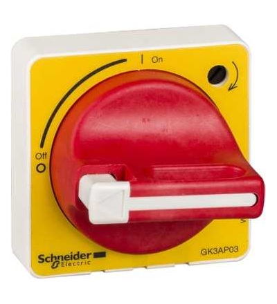 GK3AP03 TeSys GV3, sada s otoč. rukojetí, I, červená, Schneider Electric