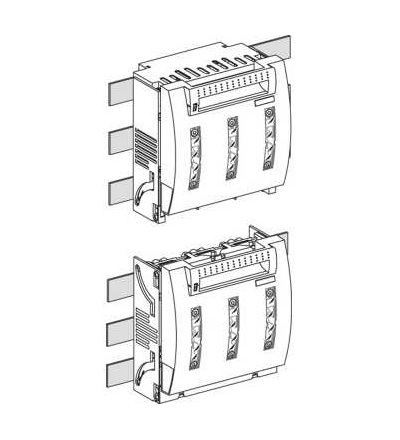 49820 Tělo poj. odpínače Fupact ISFT-3p 3 F-DIN NH2-400A-montáž na sběrnice 60mm, Schneider Electric