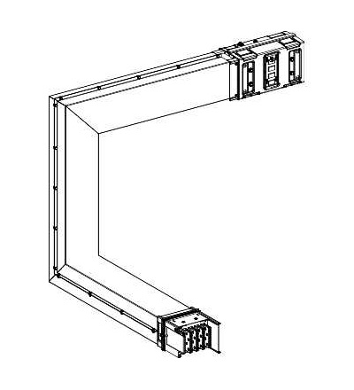KSA250DMCK4A Canalis-3D koleno 250A na míru, Schneider Electric
