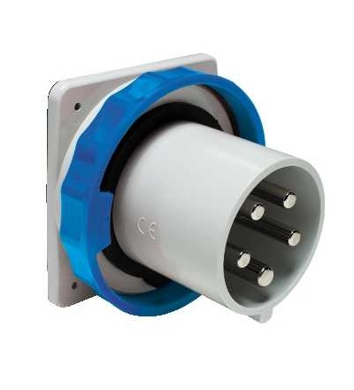 81880 PratiKa plug, přímá, 63A, 3p+N+E, 200...250 V AC, IP67, panel, Schneider Electric
