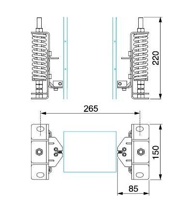 KSB1000ZV3 Canalis-pružinový držák, Schneider Electric