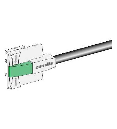 KBC10DCS101 Canalis, vývodní konektor 10A, pevná polarita, s kabelem, L1+N, Schneider Electric