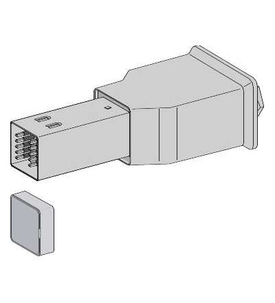 KBB40ABD44TW Canalis, napájecí jednotka pro KBB, 40A, mont. vpravo, vzd. ovl., bílá, Schneider Electric