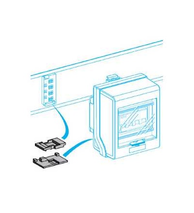 KNB160ZL40 Canalis, vývod jednotka s kód. vložkou pro KNB, modrá, Schneider Electric