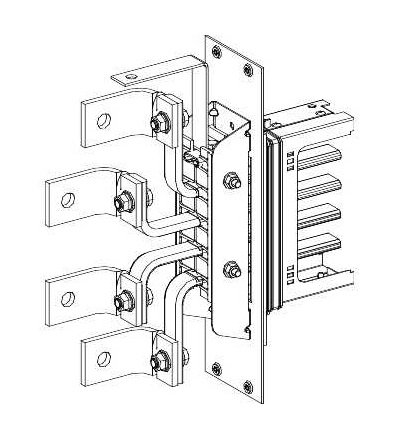 KSA250AE4 Canalis-koncové napájecí praporce 250A, Schneider Electric