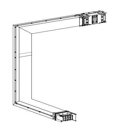 KSA250DMCK4CF Canalis-3D koleno 250A na míru, Schneider Electric