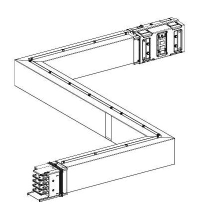 KSA400DZCG4CF Canalis-Z, koleno 400A na míru, Schneider Electric