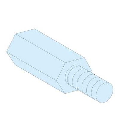 03196 Prisma Plus, G & P System, 4 šestiboké distanční kusy M6 V=23mm, Schneider Electric