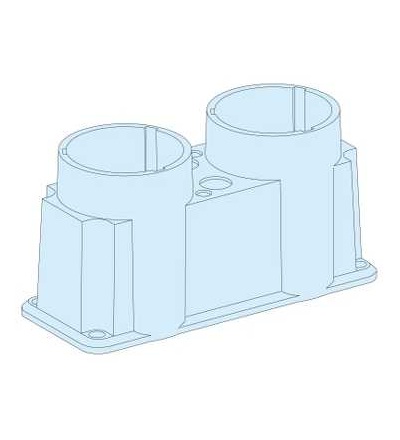 08897 Prisma Plus, G System, speciální spodní deska FL21 průchodky 2x66mm, Schneider Electric