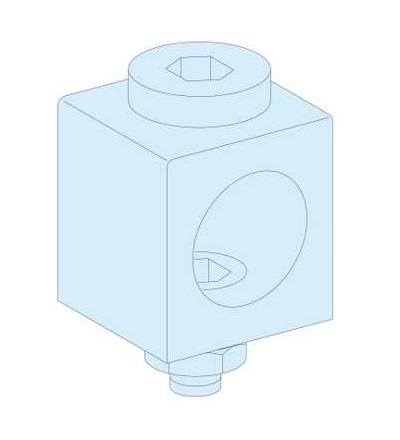 07052 4 svorky 250A pro vodič 185mm2 pro zadní přípojnice, Schneider Electric