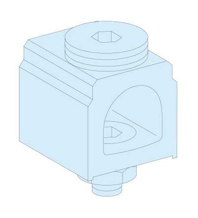 07053 4 svorky 400A pro vodič 300mm2 pro zadní přípojnice, Schneider Electric