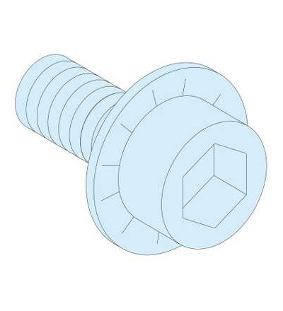 04158 Sada 20 šroubů 8,8 M6x12 pro přípojnice Powerclip, Schneider Electric
