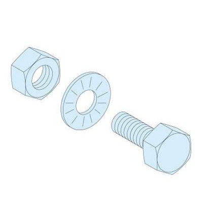 04194 Sada 20 šroubů 8,8 M6x20 pro 5mm sběrnice, Schneider Electric