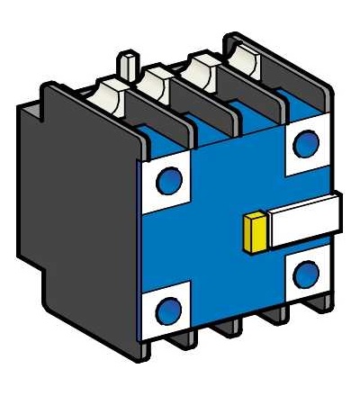LA1DX11 TeSys D, blok pomocných kontaktů, 1Z+1V, šroubové svorky, Schneider Electric