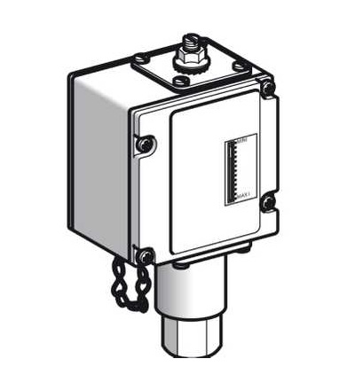ADW3M129012 Tlakový spínač ADW, 69 bar, nastavitelný rozsah 2 prahové hodnoty, 1 V/Z, Schneider Electric