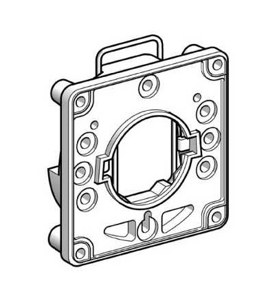 KZ140 Plate for cam switch body, ? 22mm hole, front mounting, clip-in body, Schneider Electric