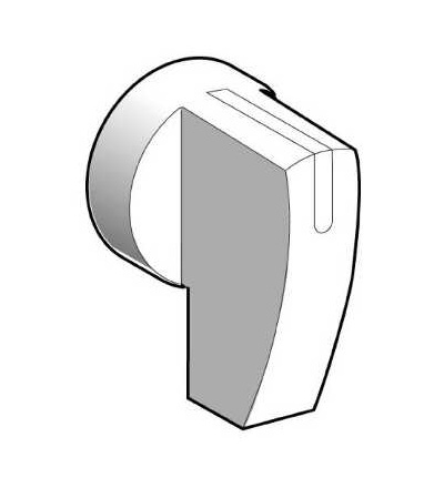 KZ41H Handle 35mm new shape, red, set of 5, Schneider Electric