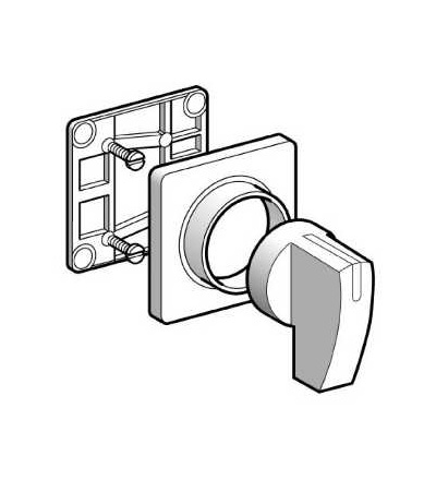 KZ91H Cam switch installation kit, for mounting on distribution panel, black handle, Schneider Electric