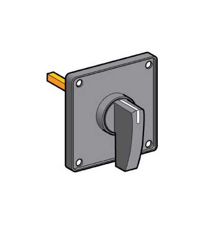 KDF1H Ovl. hlavice 60x60mm, černá barva, černá rukojeť, Schneider Electric