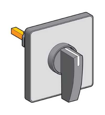 KDD1H Ovl. hlavice 60x60mm, černá barva, černá rukojeť, Schneider Electric