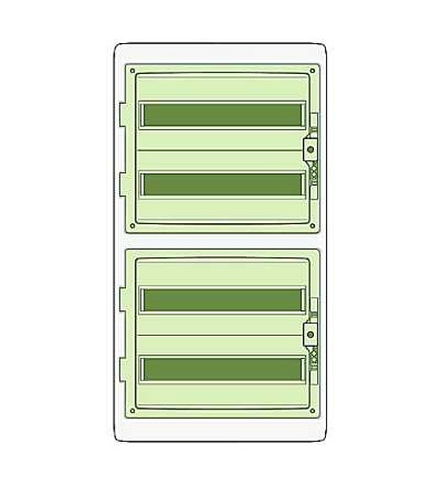 13987 Kaedra, pro modulární přístroje, 4x18modulů, 2 svorkovnice, Schneider Electric
