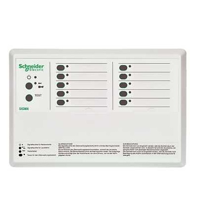 740000 ELSO Sigma/WC-RUF, central system, surface, 10 zones, white, Schneider Electric