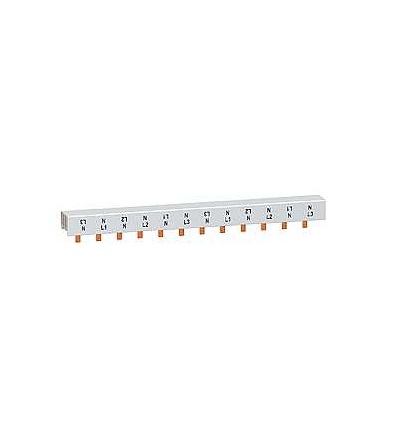 10393 Hřebenová lišta, 63A, 4p, L = 12x18mm, Schneider Electric