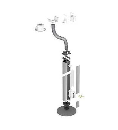 ISM20521 OptiLine 70-obslužný sloup-dvoustranný-natural-2420mm, Schneider Electric