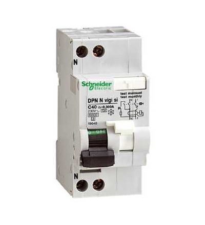 19648 Modulární jistič DPN N Vigi si, 1p+N, 40A, char. C, 300mA, Schneider Electric