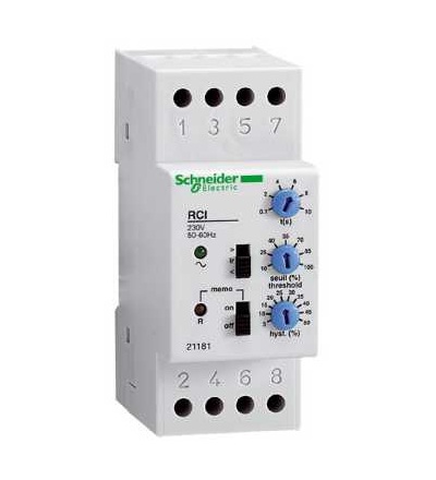 21181 Proudové řídící relé RCI, 8A, 230 V 50/60Hz, 1 OC, Schneider Electric