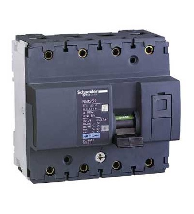 18648 NG125, jistič, NG125N, 3p+N, 125A, char. C, Schneider Electric
