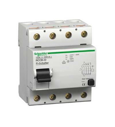 16900 Proudový chránič ID Fi, 4p, 100A, třída AC 30mA, Schneider Electric